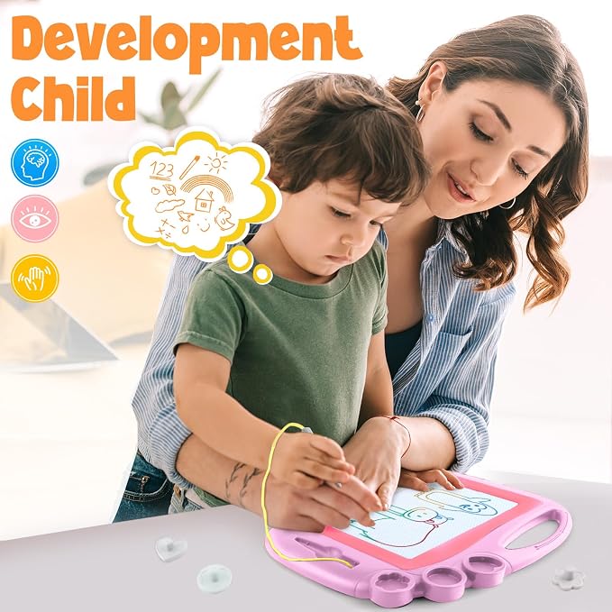 Magnetic Drawing Board, Toddler Toys for Age 1 2 3 Boys Girls, Toddler Drawing Board, Birthday Easter Christmas Halloween Kids Toy Gifts for Boys and Girls