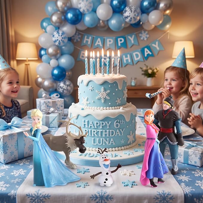 5Pcs Frozen Collectible Figures, Exquisite Model Ornaments, Creative Anime Peripheral Gifts for Fans