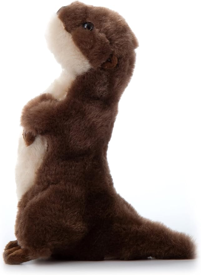 The Petting Zoo River Otter Stuffed Animal Standing, Gifts for Kids, Wild Onez Zoo Animals, River Otter Plush Toy 10 inches