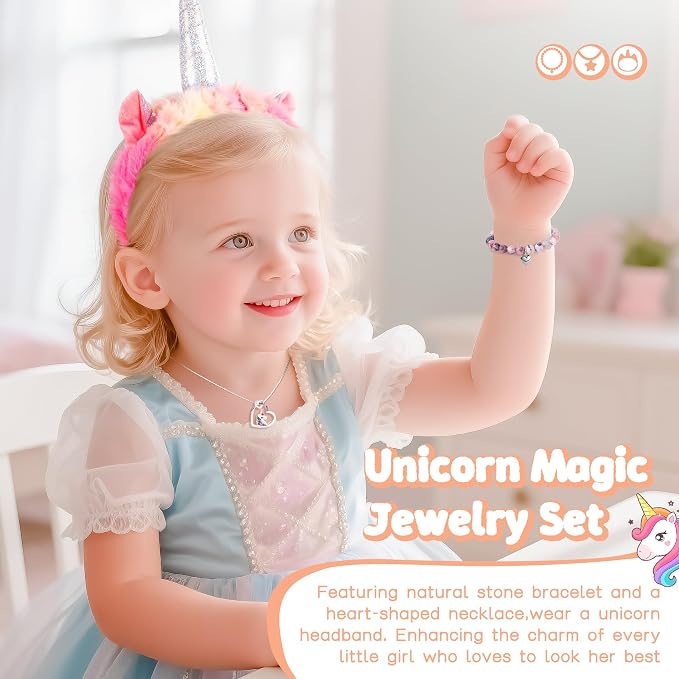 Unicorn Gifts for Girls, Christmas Birthday Gifts for Girls Age 4 Years Old Girl Birthday Gift Unicorn 3D Pop-Up Card for 4-Year-Old Girl and DIY Water Bottle Kits, Unicorn Toys for Daughter, Niece