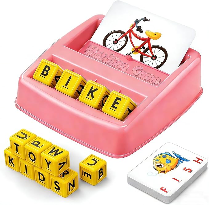 NARRIO Educational Toys for 3 4 5 Year Old Girl, Matching Letter Game Puzzles for Kids Ages 4-6, Preschool Learning Toys for Toddlers 2-4 Year Old Girl Gifts