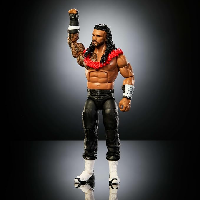 Mattel WWE Elite Action Figure & Accessories, Series #126 Set, 6-inch Collectible Roman Reigns with 25 Articulation Points & Swappable Hands
