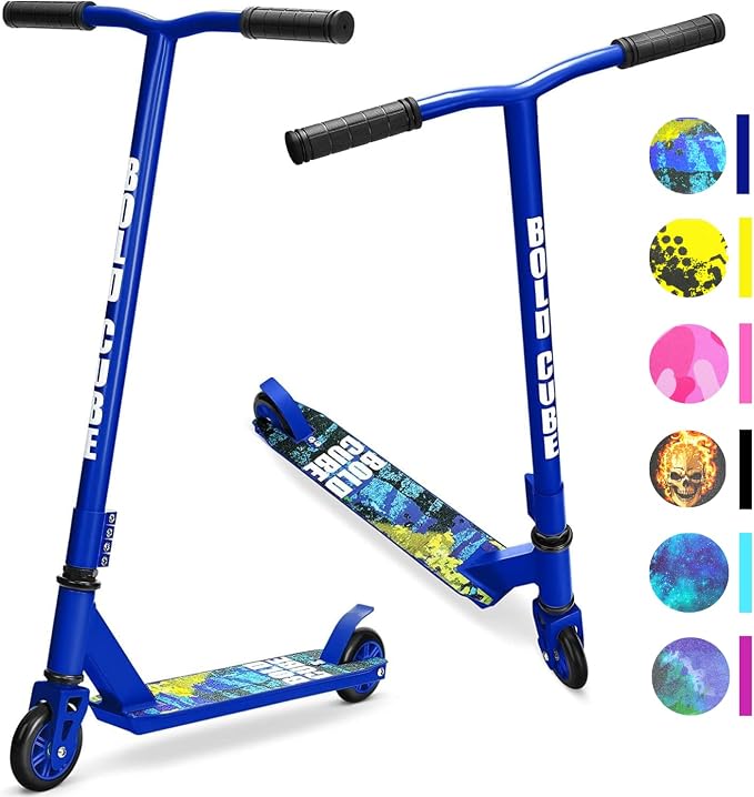BOLDCUBE Stunt Scooter for Kids Ages 6-12 8-12 Years | Freestyle Pro 360° | Aluminium Deck | ABEC 7 | Micro Crystalized Deck