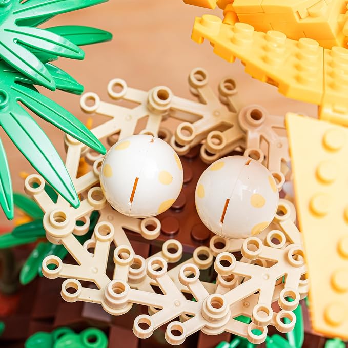UNCLE BRICK Dinosaur World Building Block Set,Pterosaur Dinosaur Park Sets for Boy 8-12,Pterosaur and Volcano Scene Building Sets,Home or Office Décor Sets for Boys 8-14(559pcs)