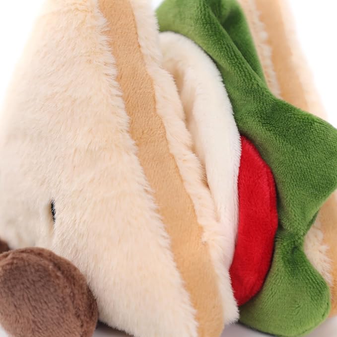 RECUR Sandwich Stuffed Animals Toy, Soft Food Plush,Cute Plushie 8 Inches, Adorable Gift for All Ages