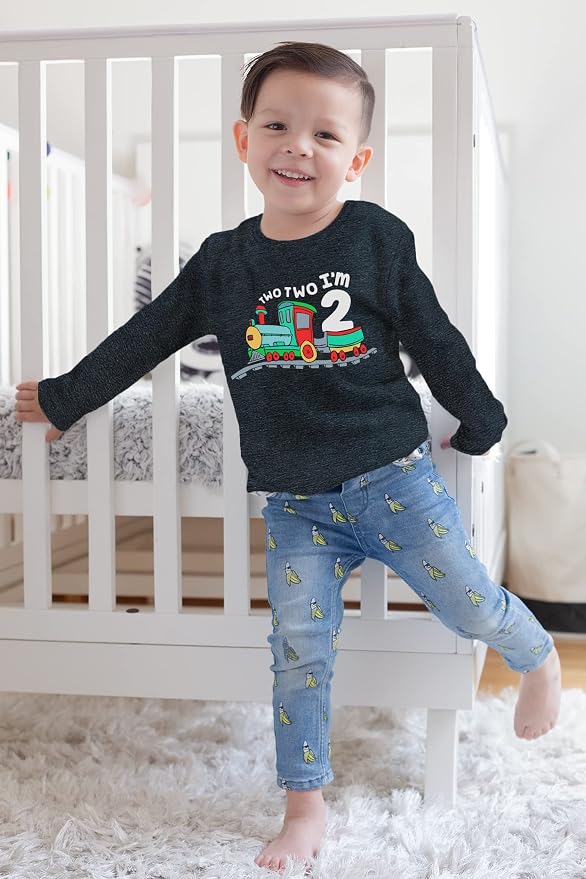 Unordinary Toddler 2nd Birthday Shirt boy Chugga Chugga Two Two Train im 2 Years Old Second Birthday Tshirt