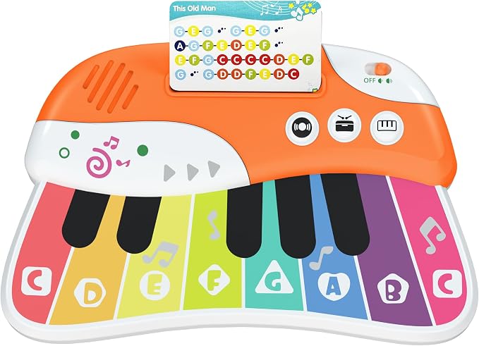 Baby Piano Keyboard for Toddlers 1-3, Touch Sensor Toddler Piano Toy for Baby Musical Toy w/ 3 Modes, 12 Melodies, Music Card Girl Toy Kid Keyboard, Birthday Christmas for 1-4 Years（Color Random）