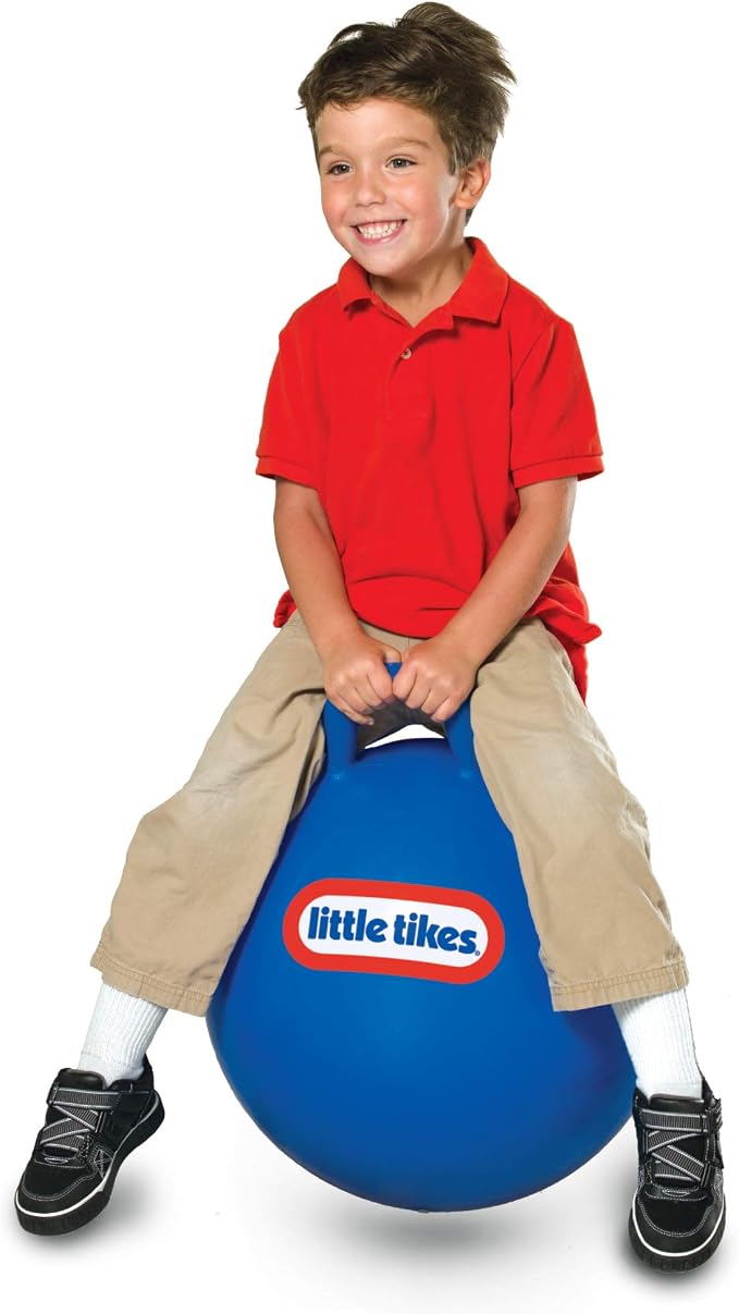 Little Tikes Bouncing Fun! Blue Hopper 9301B - Mega 18" Inflatable Heavy-Gauge Durable Vinyl Ball - Deflates Easily for Storage - Exercise Learning Activity for Kids Ages 4-8
