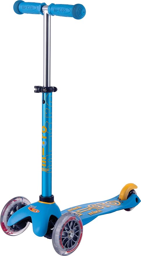 Micro Kickboard | Mini Kids Scooter for Ages 2-5 | Children up to 110 lbs | 3 Wheel Lean-to-Steer Design | Adjustable T Bar | Smooth Ride PU Wheels | Swiss Design