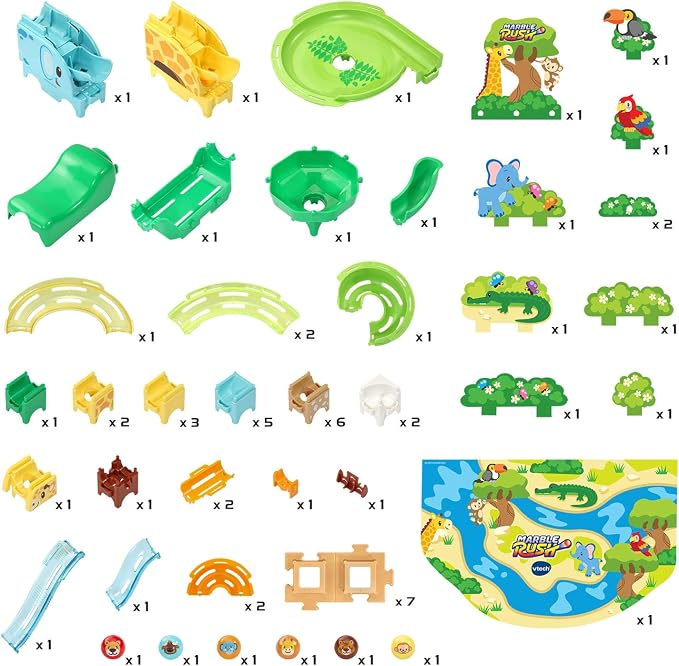 VTech Marble Rush Jungle Journey Set Preschool Marble Run Toy