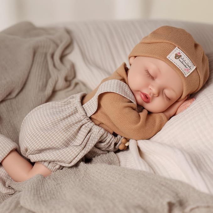 BABESIDE 16 Inch Silicone Baby Doll Weighted 4 Pounds,[NOT Vinyl] Realistic Baby Doll Girl Lifelike Reborn Baby Dolls Silicone Full Body Gift with Accessories for Kids 3+ & Collectors