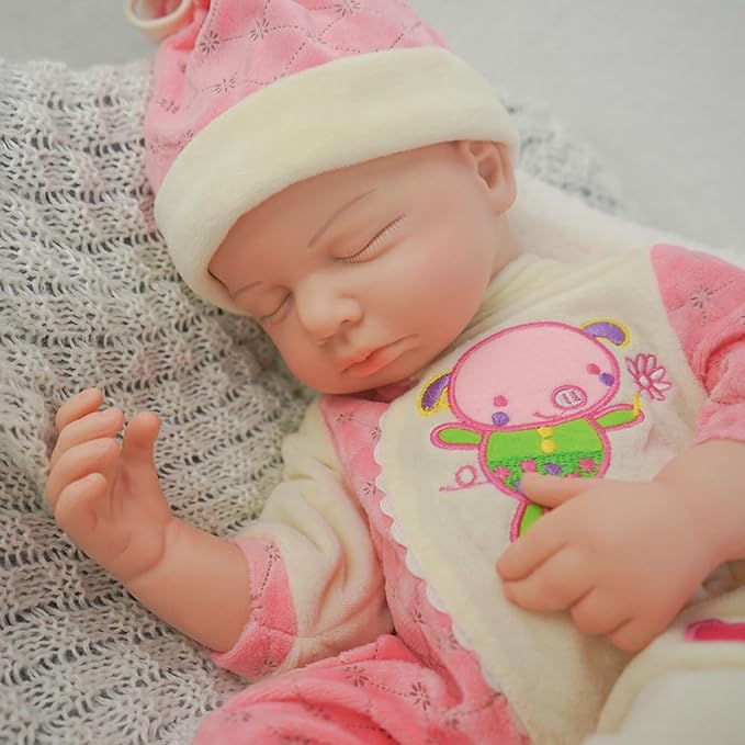 Girl 18.5 Inch, Reborn Baby Dolls Silicone Full Body, Full Silicone Baby Doll, Realistic Baby Dolls, Newborn, Not Vinyl, with Gift Box
