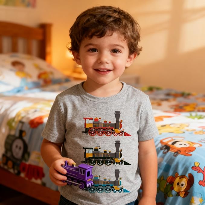 Todder Boys Shirt Kids Trains Bug Retro Nature Cool Tees Tops 2-7 Years