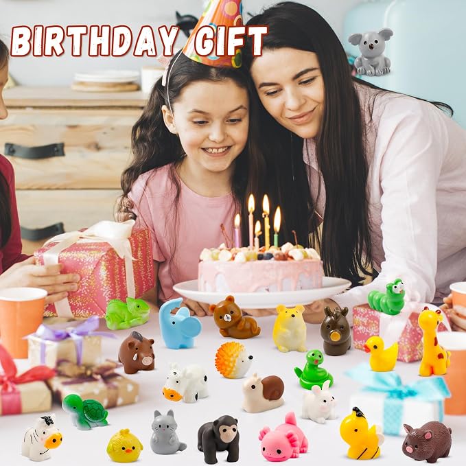 42 Pcs Mini Resin Animals 42 Styles Resin Animals Figurines Bulk for Micro Fairy Party Favors Garden Hide Accessories Dollhouse Crafts Decor