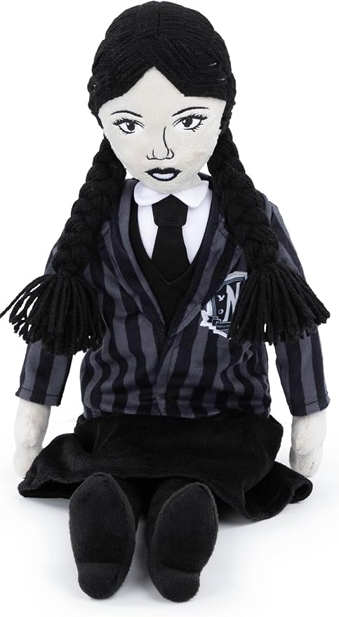 Jay Franco Wednesday Addams Plush Pillow Buddy - Super Soft Stuffed Character Pillow - Polyester Microfiber, 26 Inches