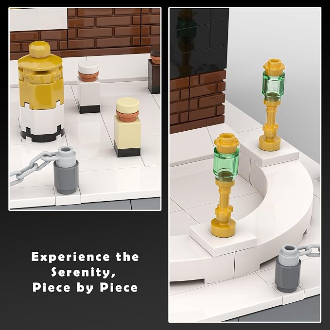 Kaaba Building Set – 446Pcs Architecture Model Kit of Mecca Great Mosque, Adult Building Blocks for Home Office Display, Collectible Landmark Set