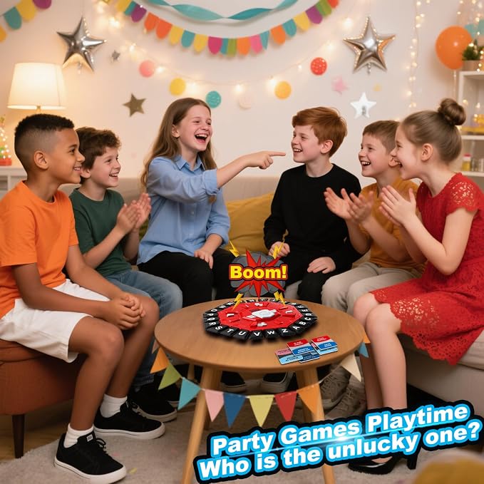 Word Game Family Board Games for Kids & Adults with 2 Modes,220 Topic Categories 24 Letters Pressing Games,Fun Fast-Paced Learning Game with English Pronunciation for Boys Girls Age 3+,35 Cards,Red