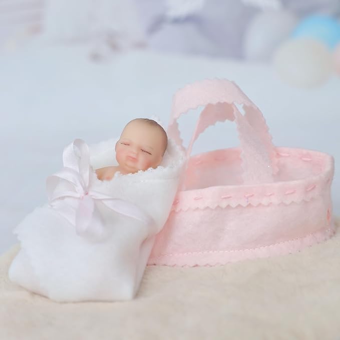 4inch 10CM Mini Platinum Silicone Reborn Baby Doll, Tiny Full Body Silicone Baby Dolls for Stress Relief, Decoration, Gifts, Collectible