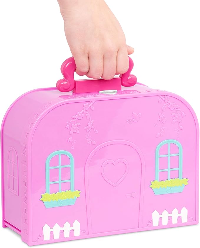 Li'l Woodzeez – Travel Suitcase Bedroom Playset with Furniture & Accessories Included, Portable Dollhouse for Imaginative Pretend Play, Collectible Toy Figures for 3+ Years