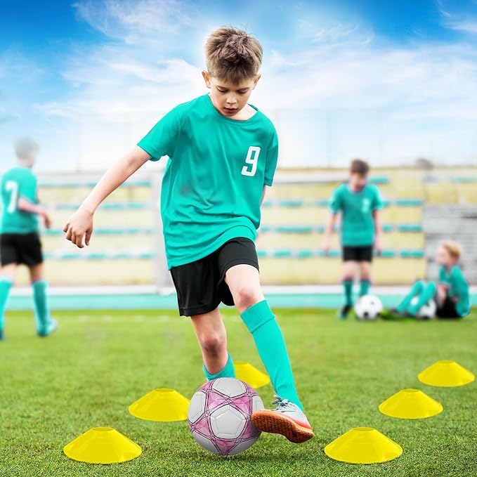 Kids Soccer Goals for Backyard Set - 2 of 4' x 3' Portable Soccer Goal Training Equipment, Pop Up Toddler Soccer Net with Soccer Ball, Soccer Set for Kids and Youth Outdoor Games, Sports, Play