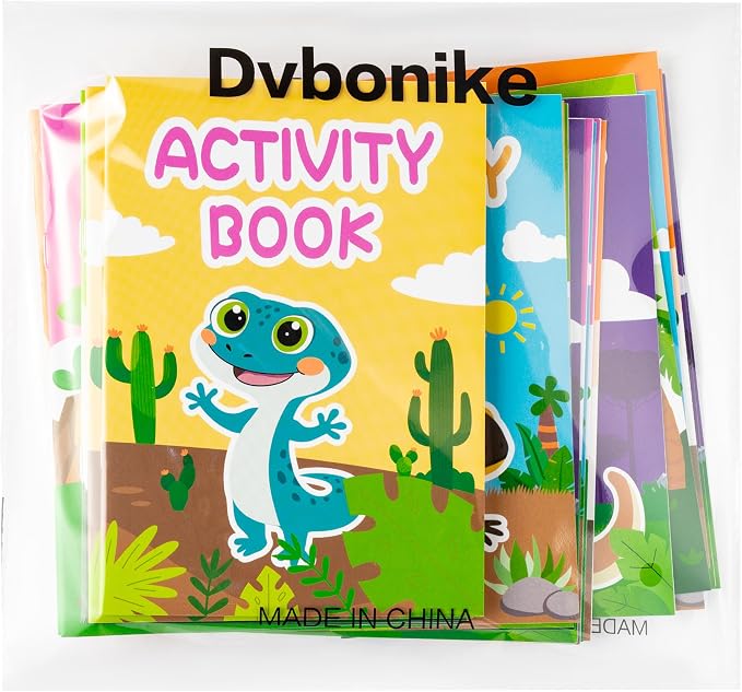 Dvbonike 24Pcs Reptile Activity Books - Reptile Mini Fun Games Coloring Book Bulk with Lizards Snakes Crocodiles Animals Party Favors Goodie Bag Stuffers Classroom Rewards Supplies