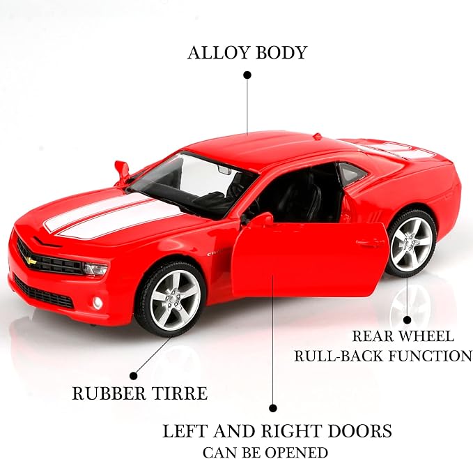 TOKAXI 1/36 Scale 2010 Chevy Camaro Diecast Car Models,Pull Back Vehicles Toy Cars,Cars Gifts for Boys Girls
