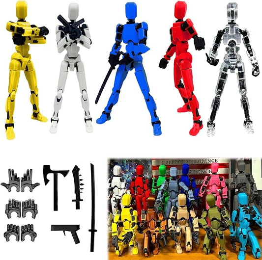 DANONI 2026 New Titan 13 Action Figure Set, Nova 13 Robot Action Figure, 3D Printed Multi-Jointed Movable, Decorations for Action Figures - Assembly Completed(Assembly Completed-5pcs)