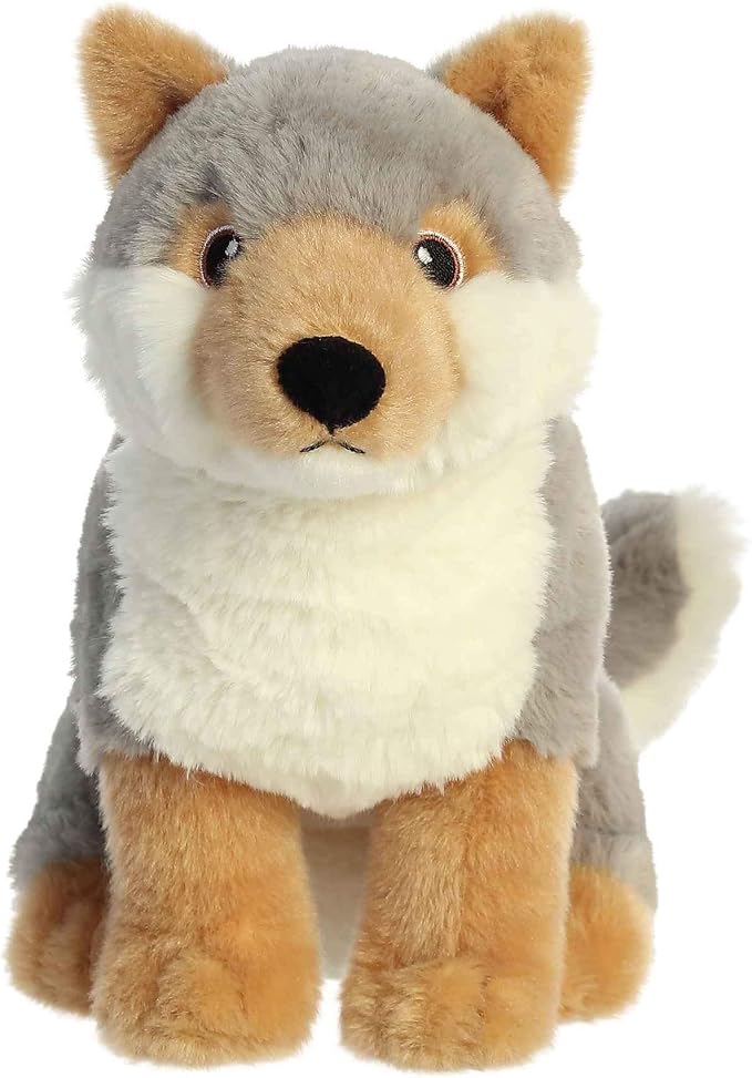 Aurora® Responsibly Made Eco Nation™ Wolf Stuffed Animal - Ideal for Playtime Adventures - Perfect for Birthdays or Just Because - Gray 9 Inches