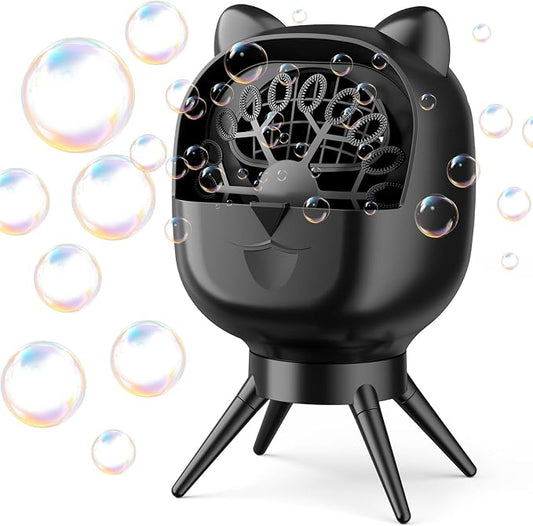 Bubble Machine for Kids,Automatic Rotation Bubble Maker 1800mAh Rechargeable Battery, 500ml Large Tank 2 Speed Control Type-C Charge Bubble Toys for for Kids, Weddings, Birthday Parties