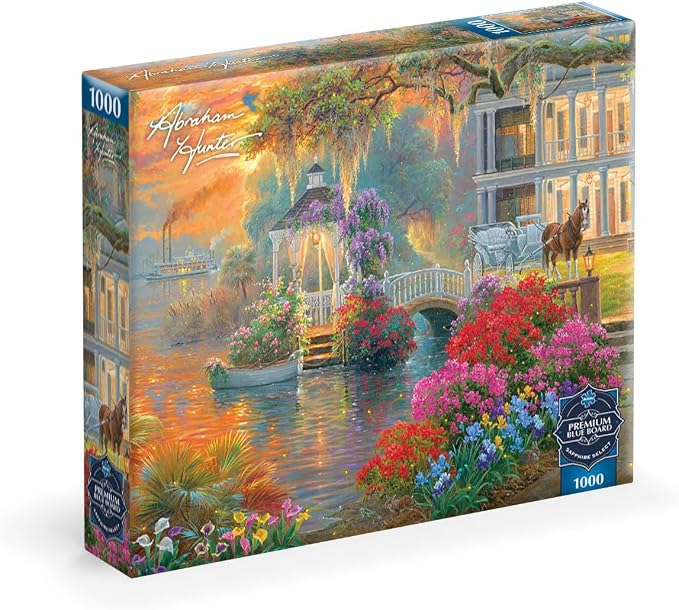 Buffalo Games Abraham Hunter Southern Charm 1000 Piece Jigsaw Puzzle - Multicolor - 1000 Piece Puzzle for Adults - Blue Board & Glare-Free Finish - Poster Included & Display Box