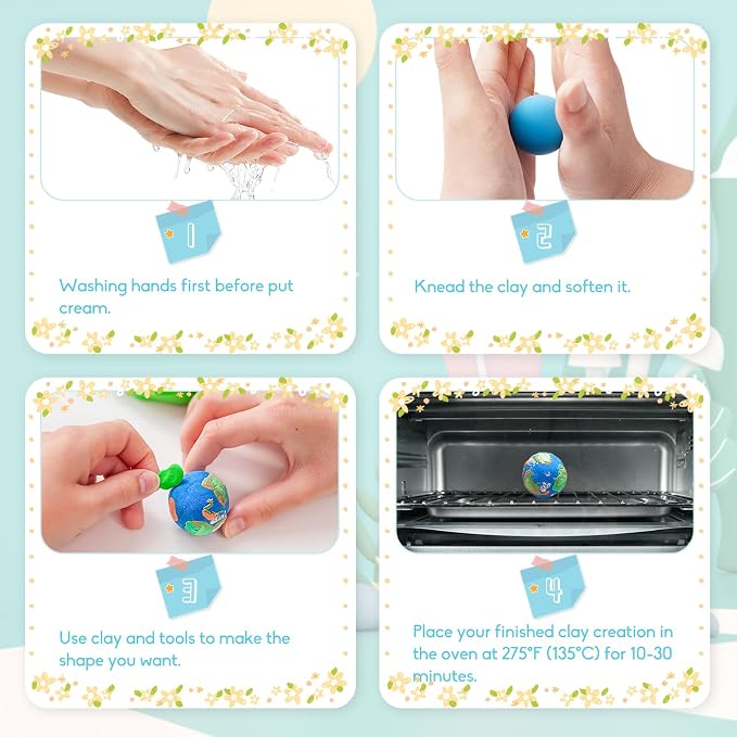 Air Dry Clay 24 Colors,Magic Clay Modeling Clay,DIY Molding Magic Clay