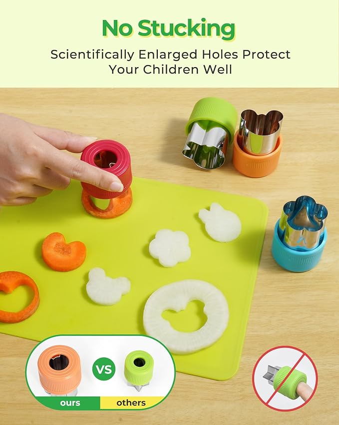 Kids Kitchen Knife Set, 15 Pcs BPA Free Montessori Kitchen Tools for Toddlers' Real Cooking, Include Knives, Crinkle and Sandwich Cutters, Peeler, Cutting Boards, Cleaning Tools for 3+ Birthday Gift
