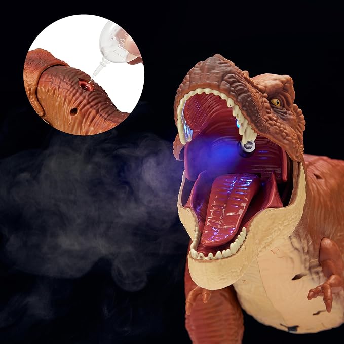 21inches Large Remote Control Dinosaur Toys for Boys Girls 3-10 Years Old RC Tyrannosaurus Dinosaur Toys Sound, Light, Roaring, Mist Spray, Realistic Walking T-Rex