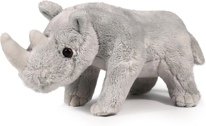Ice King Bear Wild Animal Small Stuffed Animals Zoo Family Plush Toy (Rhino 7 Inches)
