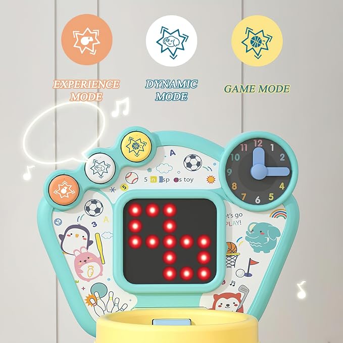 5-in-1 Toddler Sports Toys Activity Center: Includes Basketball Soccer Bowling Baseball Golf, Toddler Basketball Hoop Indoor with Adjustable Height 1-3 Year Old Boys Girls Toys, Toddlers & Baby Gift