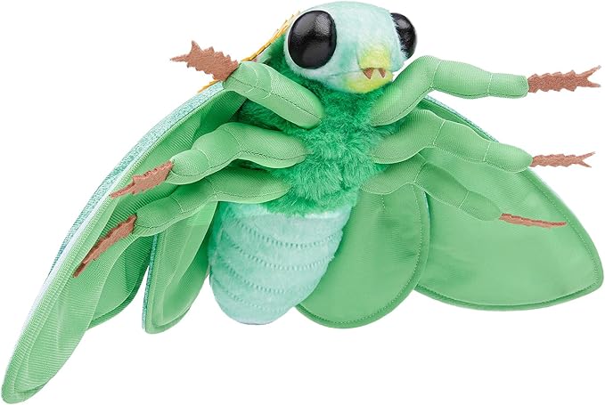 Simulation Emerald Moth Plush Toy, 14in Realistic Emerald Moth Stuffed Animal Children's Toys