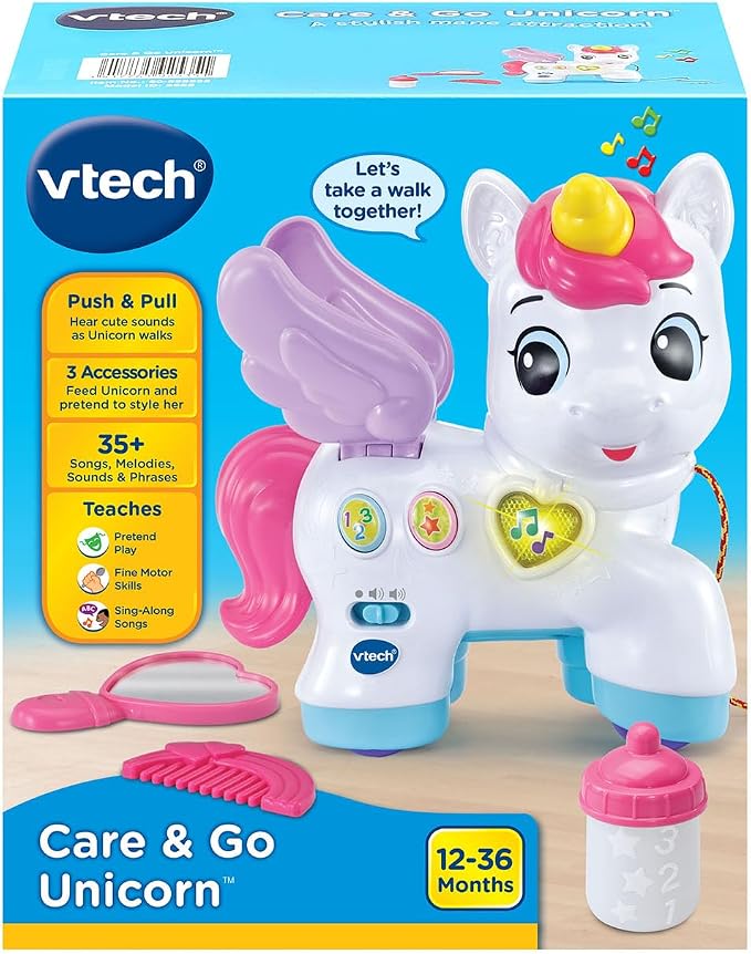 VTech Care and Go Unicorn Toddler Pull-Along Toy