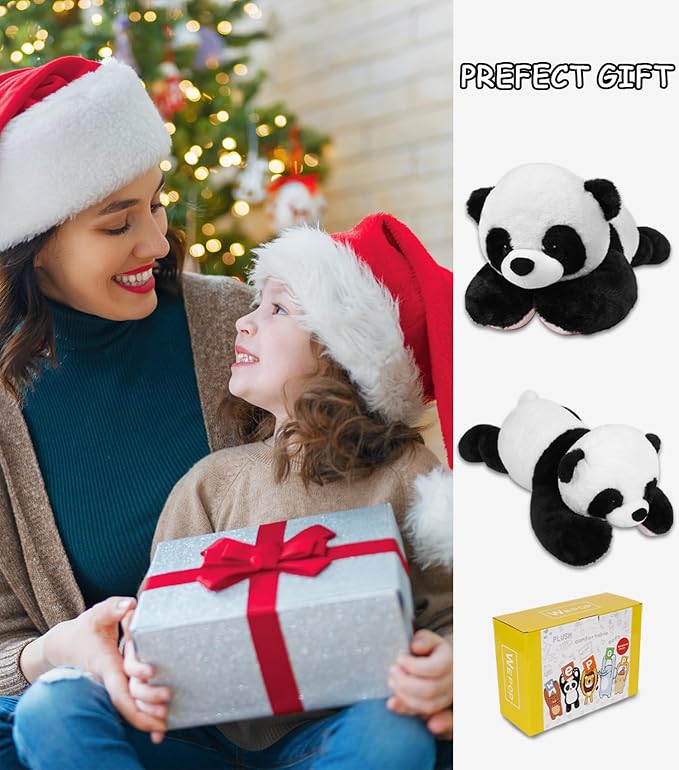 Weighted Stuffed Animals 4.2lb, 24in Weighted Panda Plush for Kids Adults Boys Girl, Cute Plushies Soft Pillow Toy for Christmas, Valentine's, Birthday Gifts (Black)