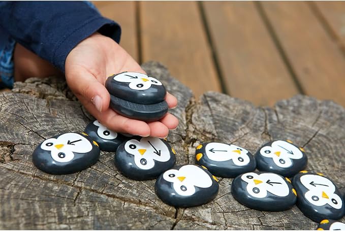 Yellow Door Pre-Coding Penguin Stones, Set of 18