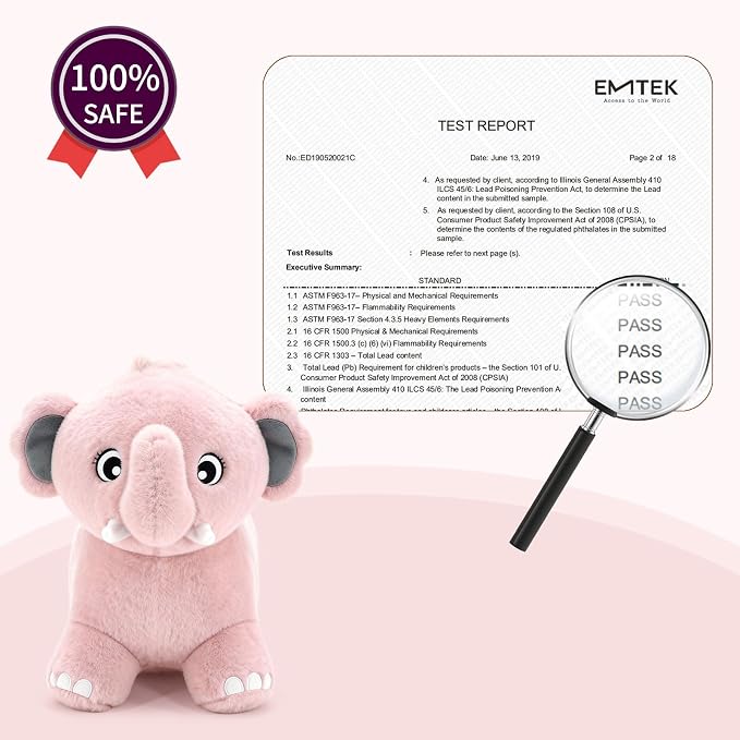 INPANY Bouncy Horse, Elephant Hopper Toys, Toddler Plush Bouncing Animal, Kids Inflatable Ride on Rubber Bouncer, Outdoor Birthday Gift for 2 3 4 Yr Boy Girl, Pink