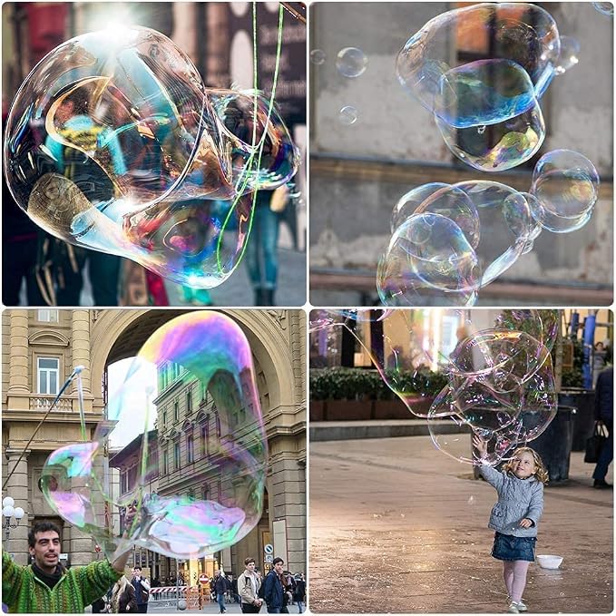Ubitree 2-Pack Giant Bubble Wands – Stainless Steel Telescopic Bubble Blower Sticks for Kids & Adults – Outdoor Bubble Maker Toy for Lawn, Park, Beach, Birthday Parties & Summer Fun