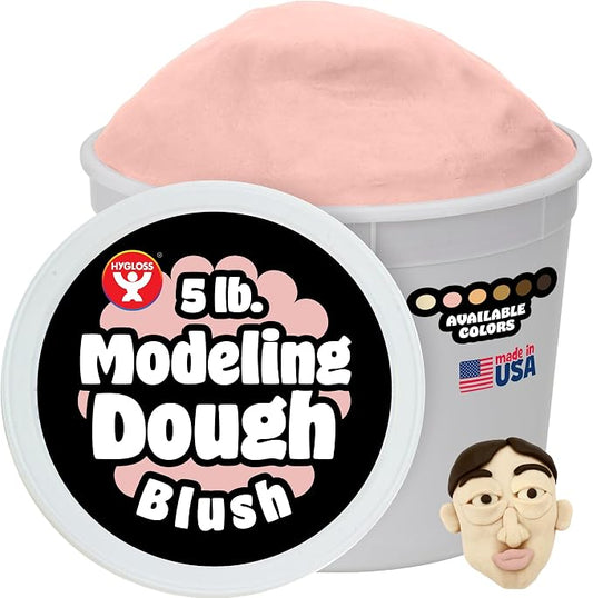 Hygloss Play Modeling Dough for Kids – Multicultural Skin Tones – Safe & Non-Toxic Sensory Dough for Arts & Crafts – Play Clay for Toddler Activities, Preschool Classroom Must-Haves (5 lb, Blush)