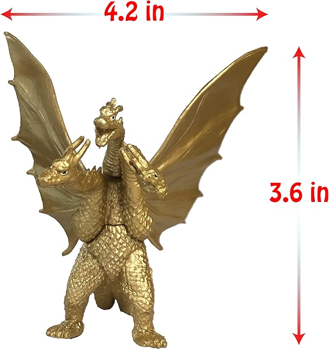 TwCare Set of 10 Godzilla Toys, Movable Joint Action Figures, King of the Monsters vs Kong Mini Dinosaur Mothra Imago Burning Heisei Mecha Ghidorah Playsets Kids Birthday Cake Toppers Pack