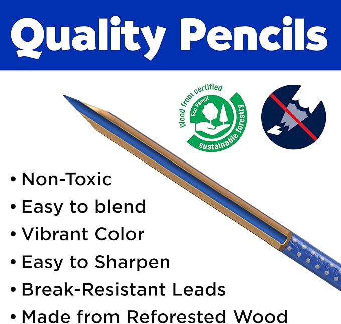 Faber-Castell Grip Watercolor EcoPencils School Pack | 288 Pre-Sharpened Colored Pencils Bulk | Draw, Blend & Watercolor Effects | Kids Art Set, Classroom Supplies with Storage (Ages 5+)
