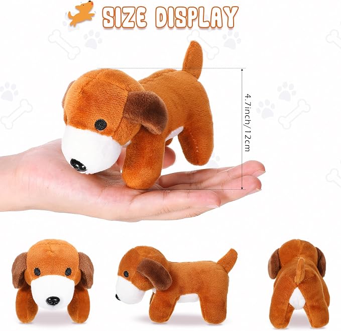 Sosation 20 Pcs Mini Stuffed Animal Dog Bulk Adopt a Puppy Favors Soft Puppy Gift Party for Kids Vet Tech Birthday Party Charity Donation Classroom Goodie Stuffer (Lively Style,Vivid Color)