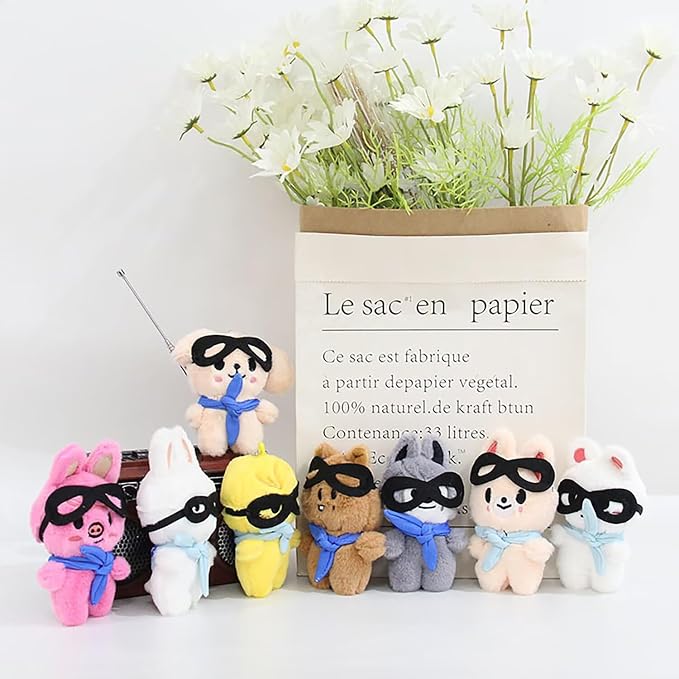 JUNG KOOK SKZ Plushies Skzoo 3RD Stuffed Animal Toy Skz Merch Fans Meeting Dolls with Sunglasses Removable for Fans (Dwaekki)