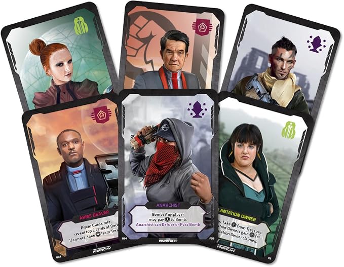 Coup: Rebellion G54 - Anarchy by Indie Boards & Cards | 3-6 Players | Ages 14+ | Card Game Expansion | Add New Roles & Actions | Fast-Paced Strategy & Bluffing Game