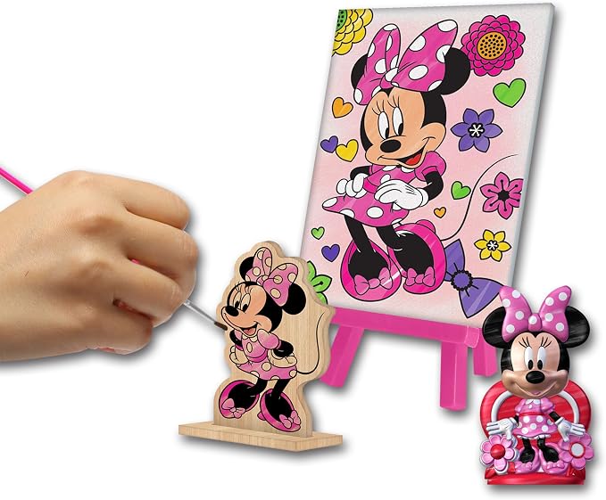 Disney Junior Minnie Mouse 5 in 1 Creativity Tub, 50-Piece Paint and Color Preschool Arts and Crafts Activity Set