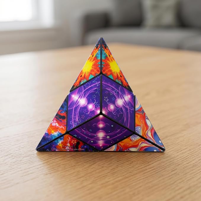 Shashibo Sensory Fidget Toy for Adults & Kids, Stress Relief Fidget Toy for Adults, Teens & Kids, Cool Fidget Toys for Desk, Classroom Must Have, Sensory Shape Shifting Cube, 100+ Possible Shapes