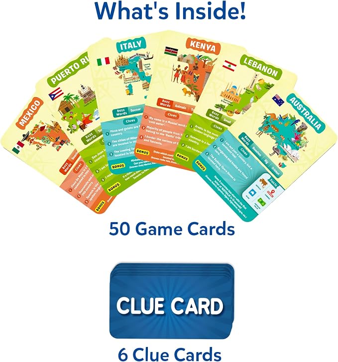 Skillmatics Guess in 10 Countries of The World, Perfect for Boys, Girls, Kids & Families Who Love Card Games, Educational Toys, Travel Games, Trivia, Gifts for Ages 8, 9, 10 & Up